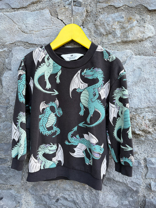 Dragons charcoal sweatshirt 3-4y (98-104cm)