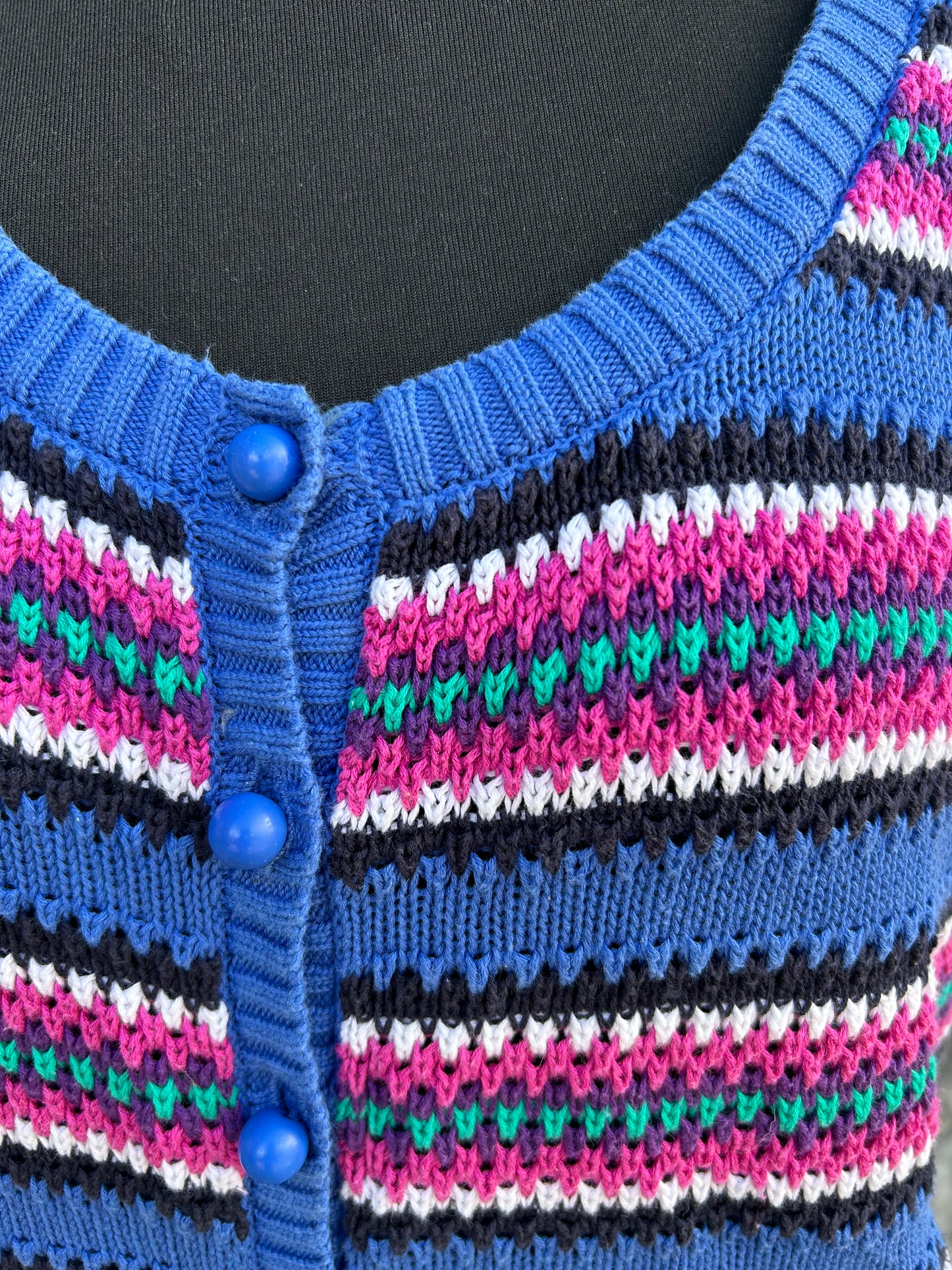 Pink&blue stripy cardigan uk 12