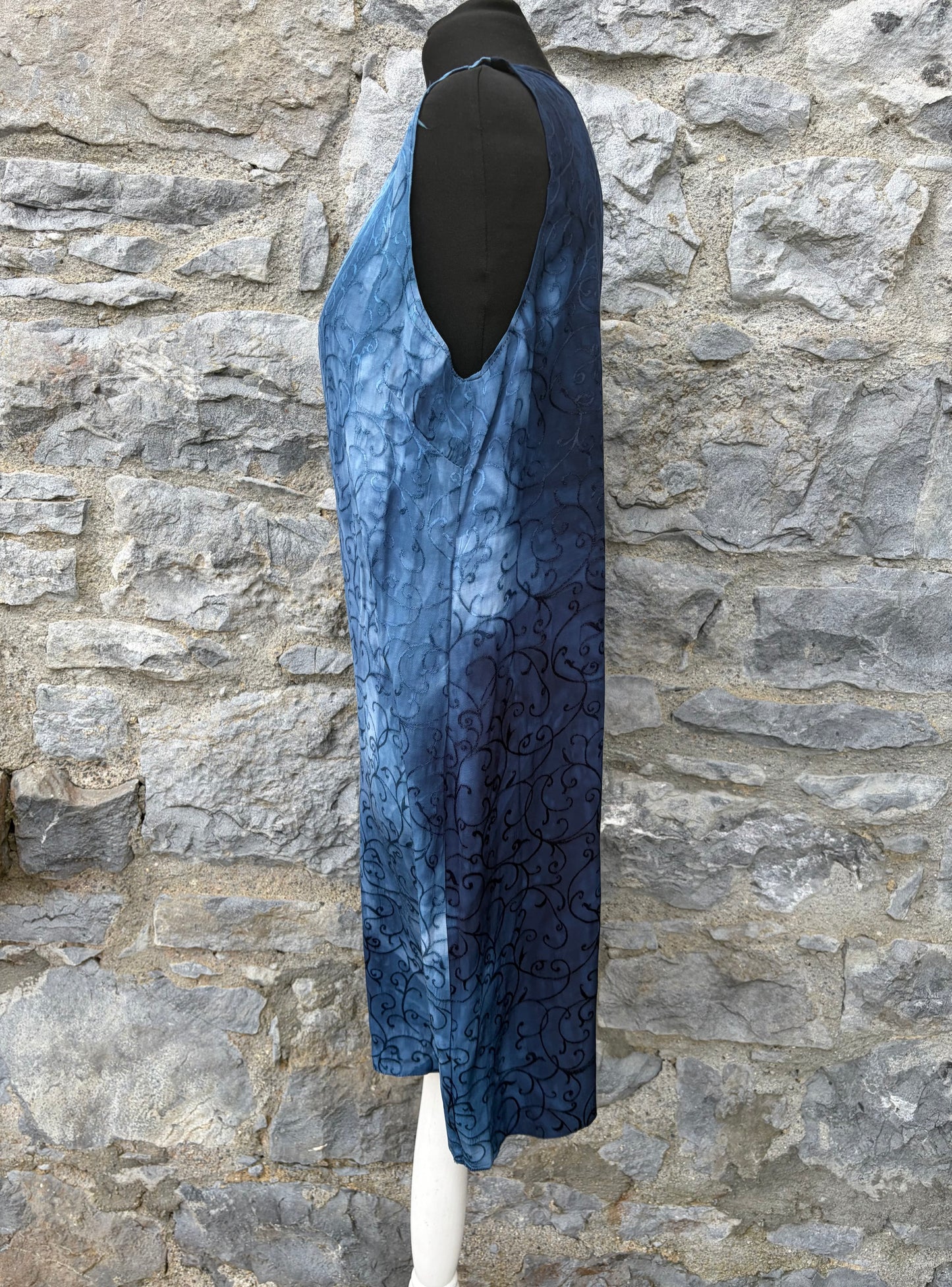 90s blue ombre tunic uk 10-12