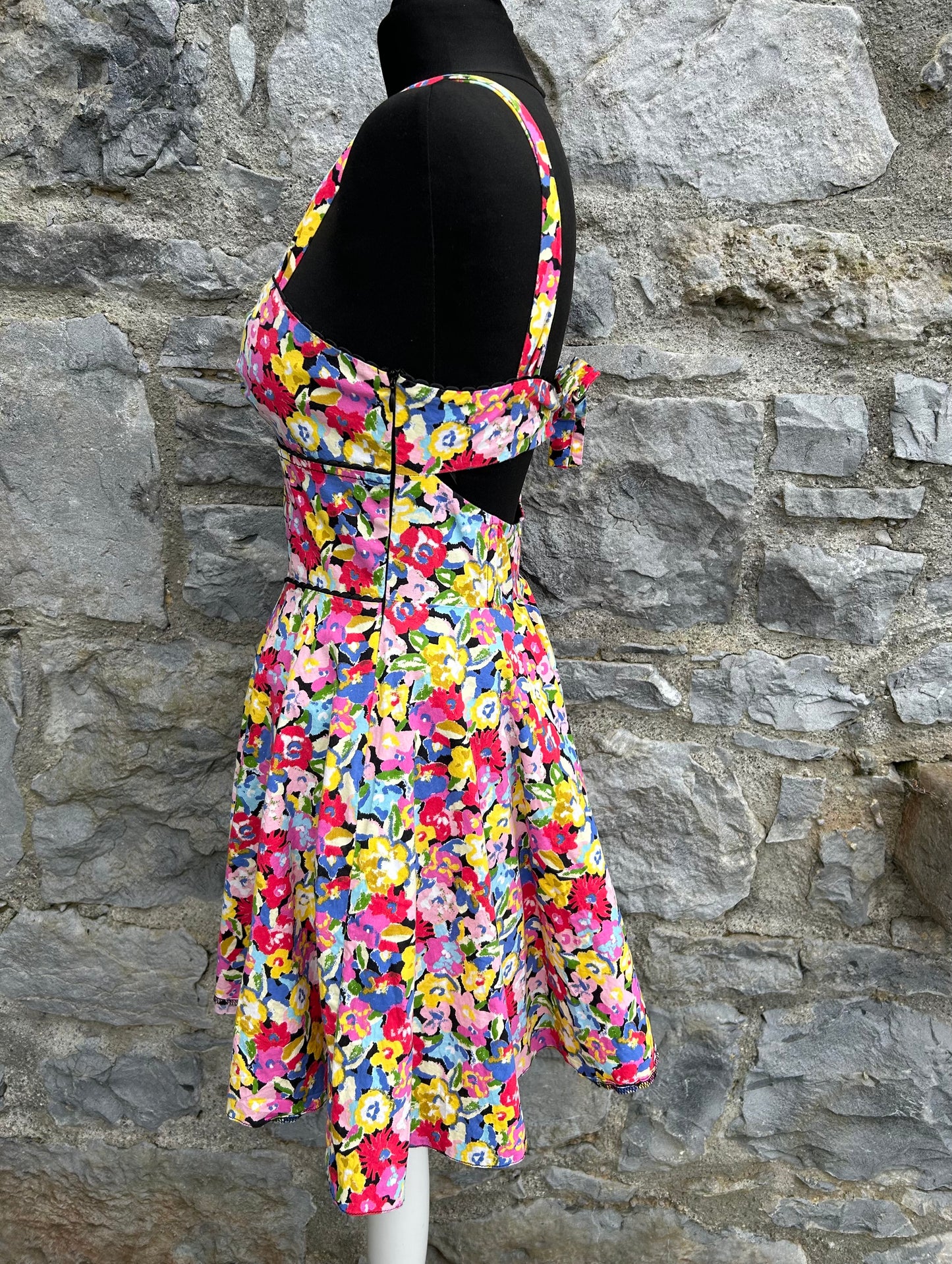 Colourful Floral dress uk 8