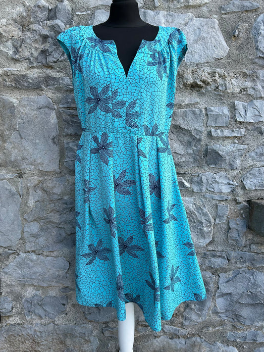 Floral blue dress  uk 12