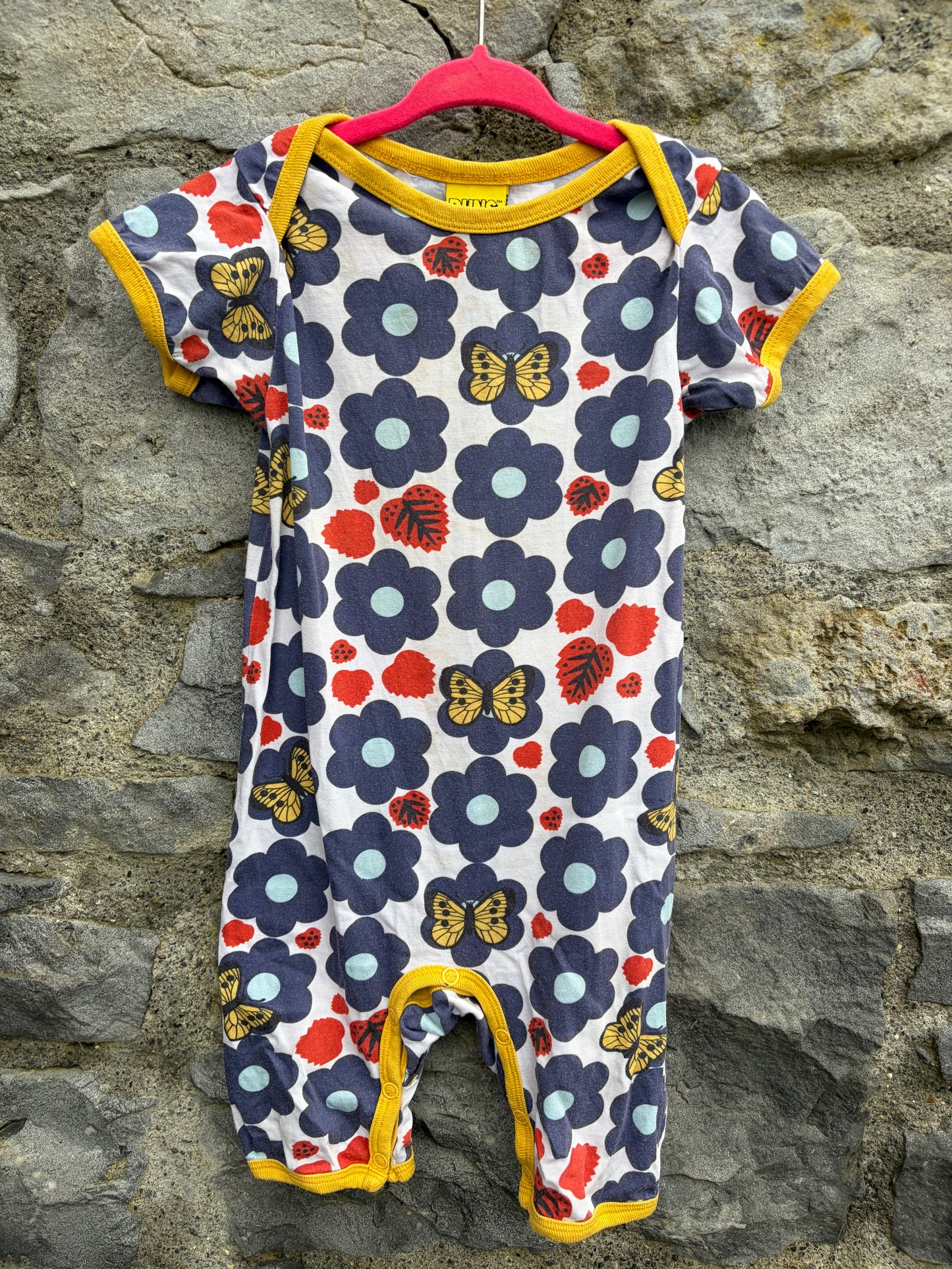 Navy flowers rompers  2y (92cm)