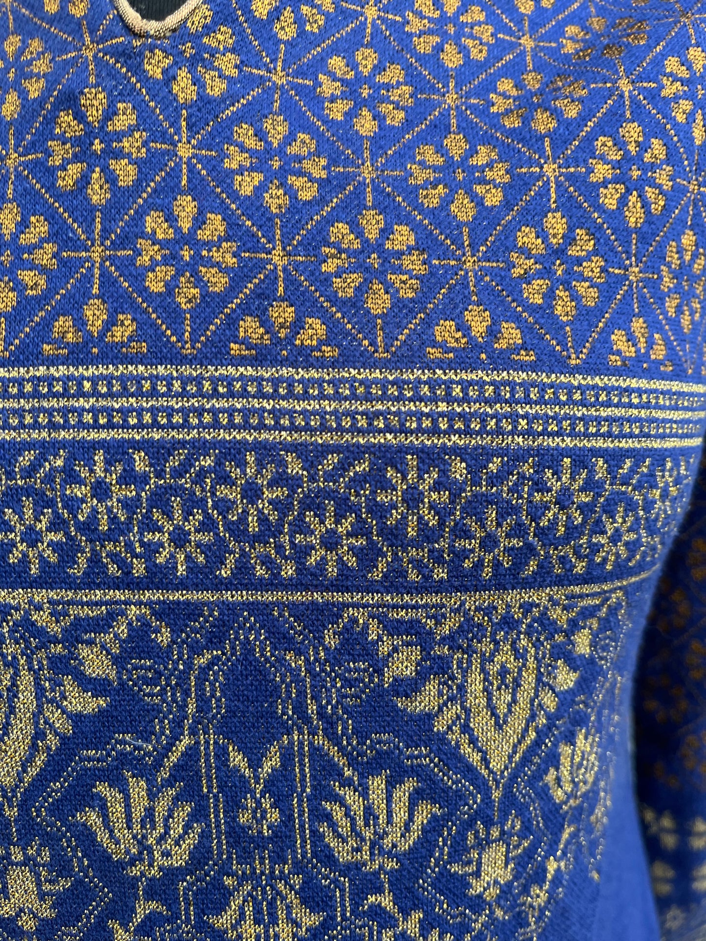 Blue&gold Orient style tunic uk 6