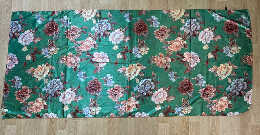 Green&floral scarf