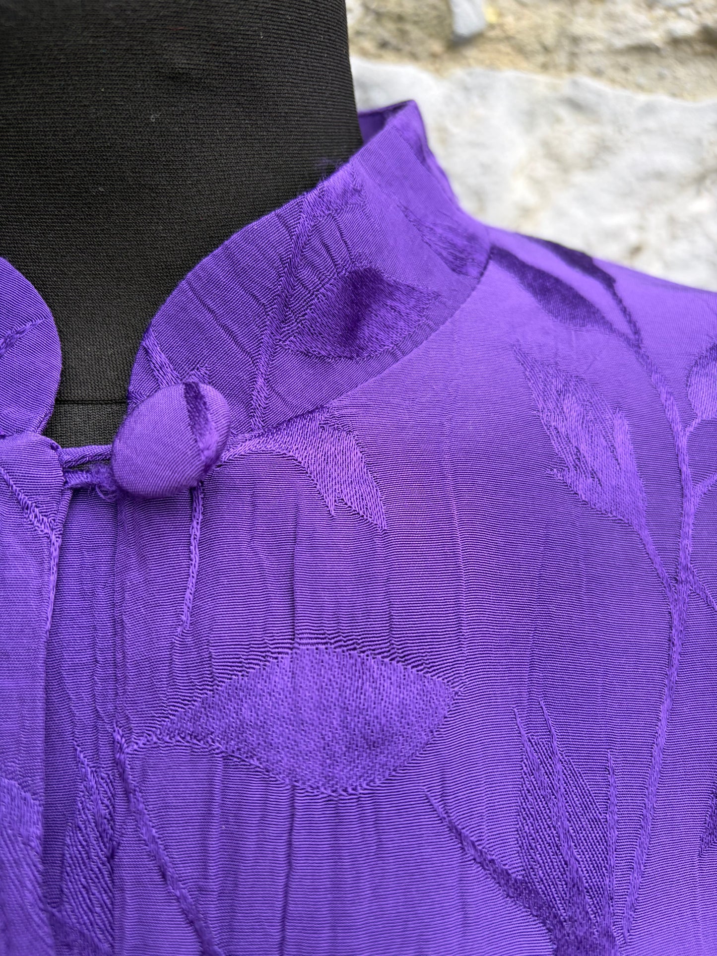 80s purple long blouse uk 14-16
