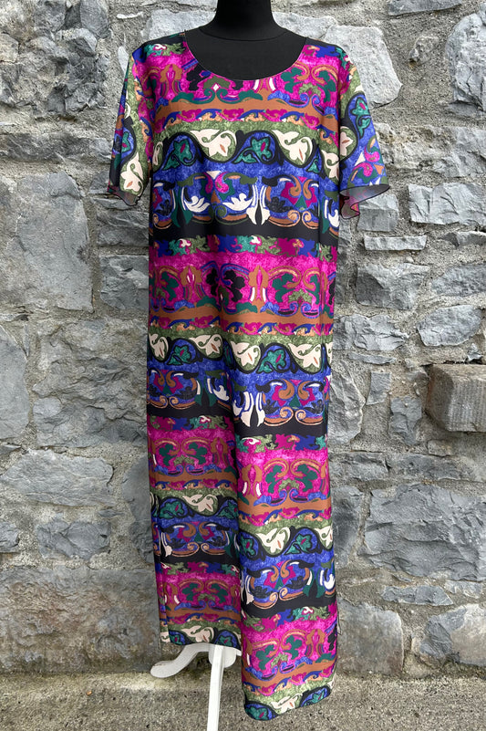 90s Pink&purple panel dress uk 12-14