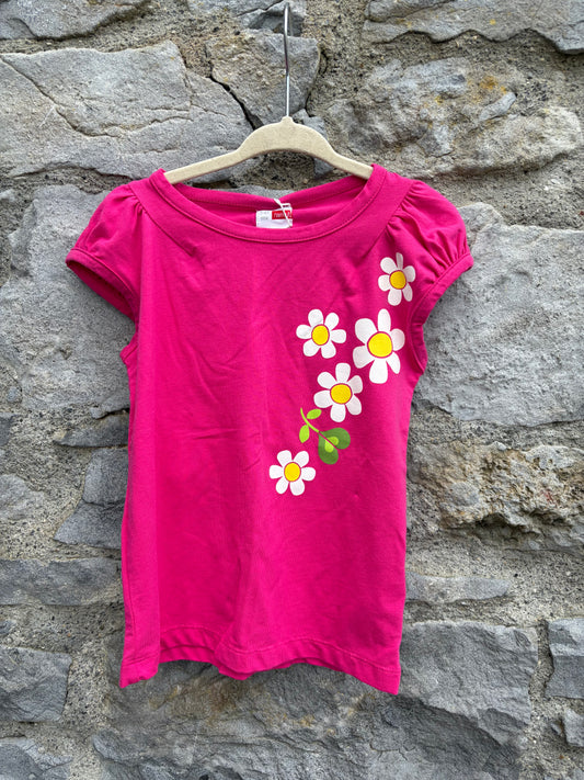 Pink flower top  3-4y (98-104cm)