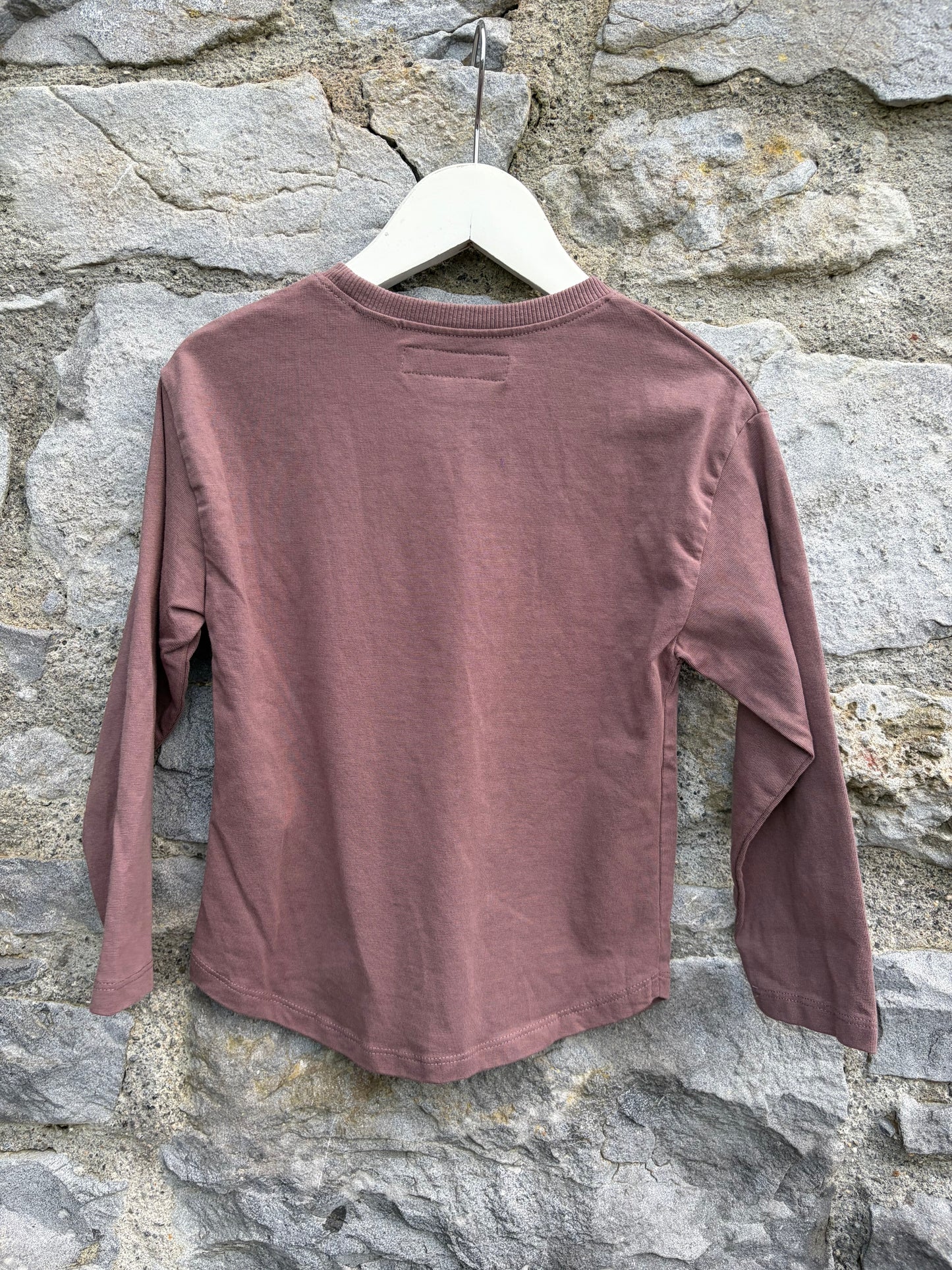 Pink bow brown top  4y (104cm)