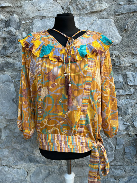 80s tassels sparkly blouse uk 12-14