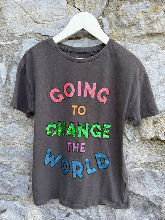 Change the world sequin t-shirt  4-5y (104-110cm)