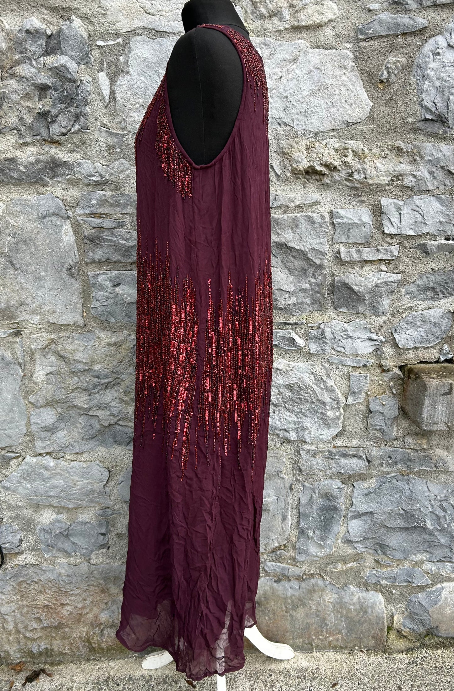 Sequin maroon dress uk 12