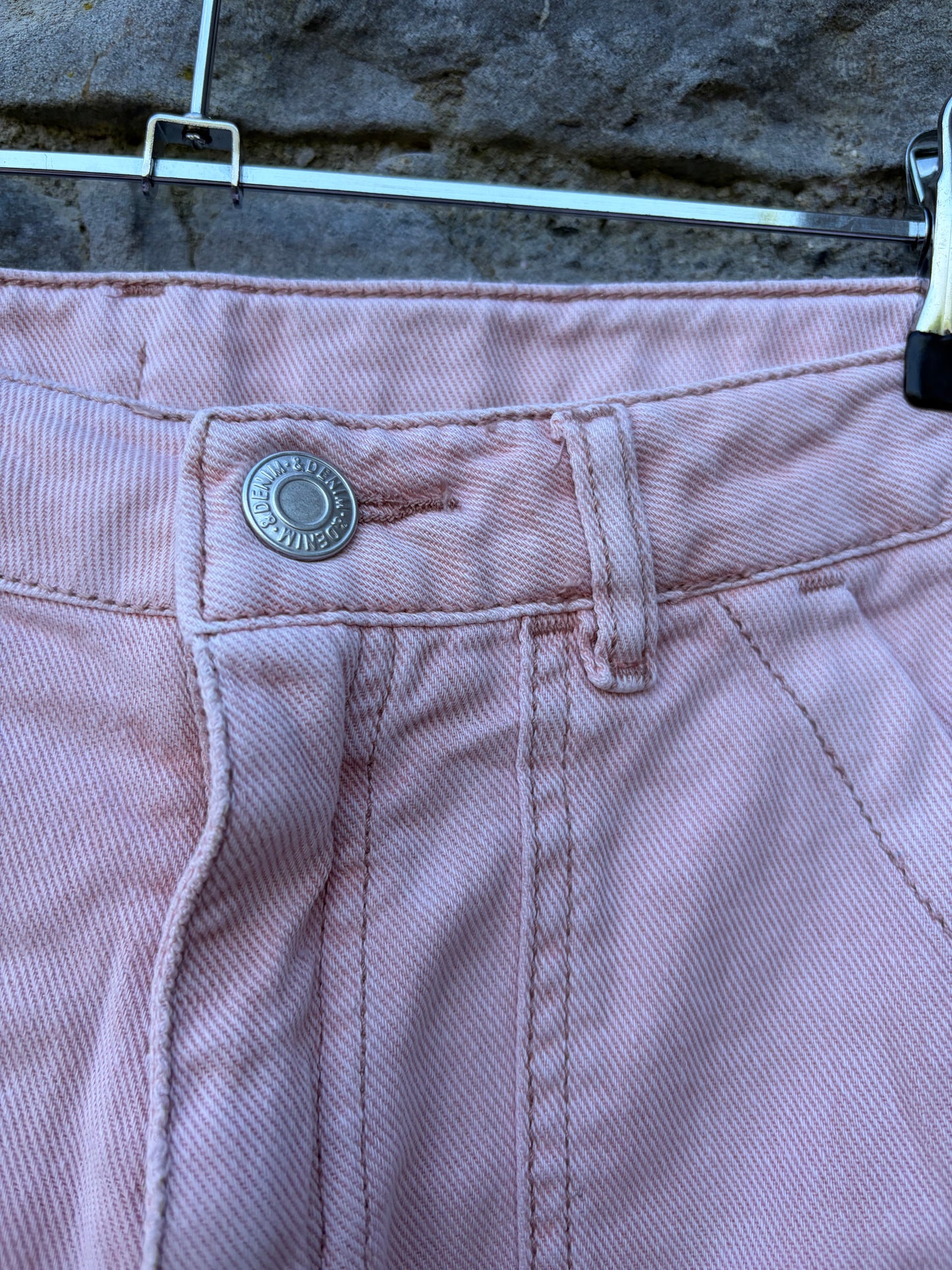 Pink wide leg jeans  9-10y (134-140cm)