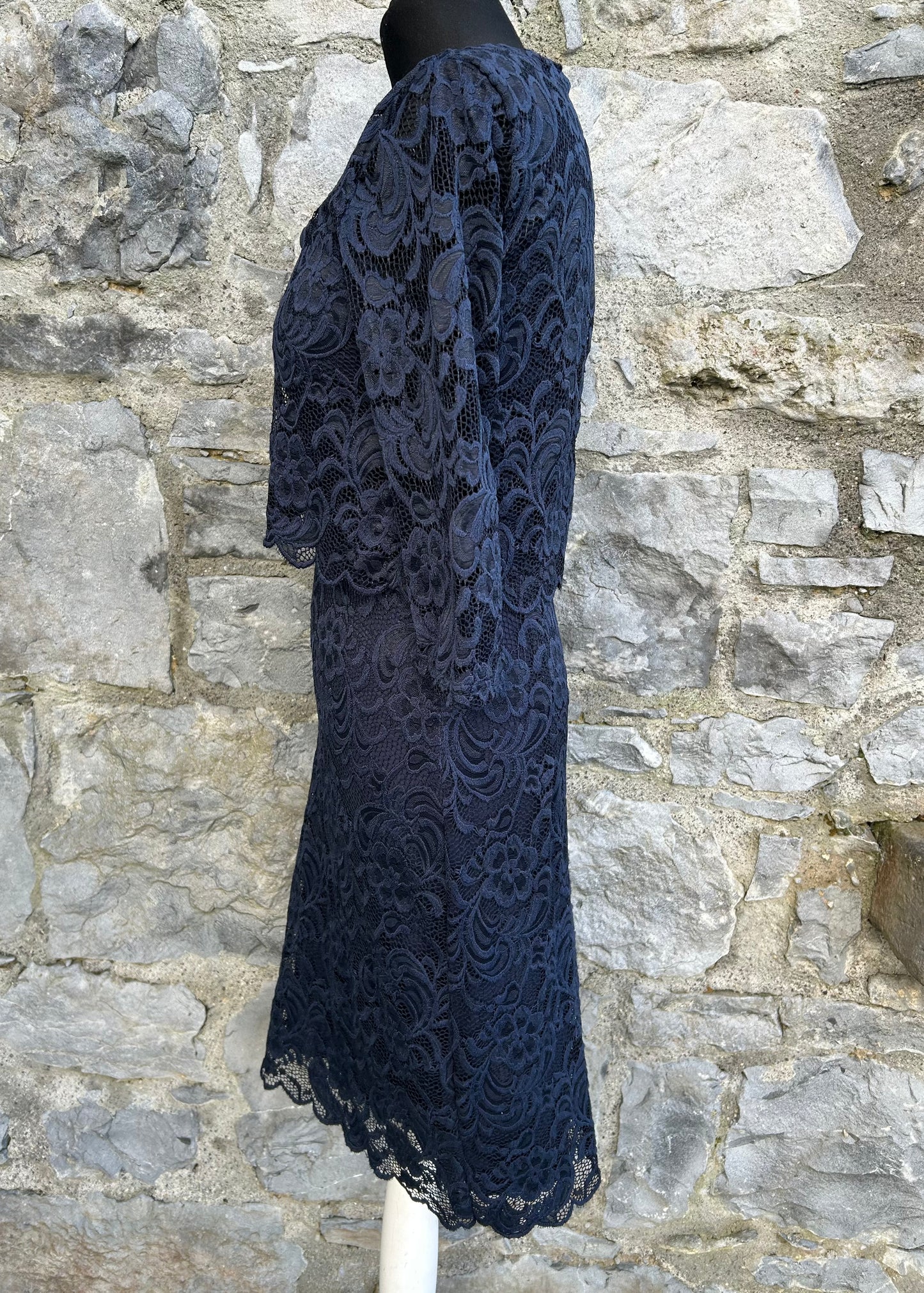 Mivana maternity navy lace dress uk 8