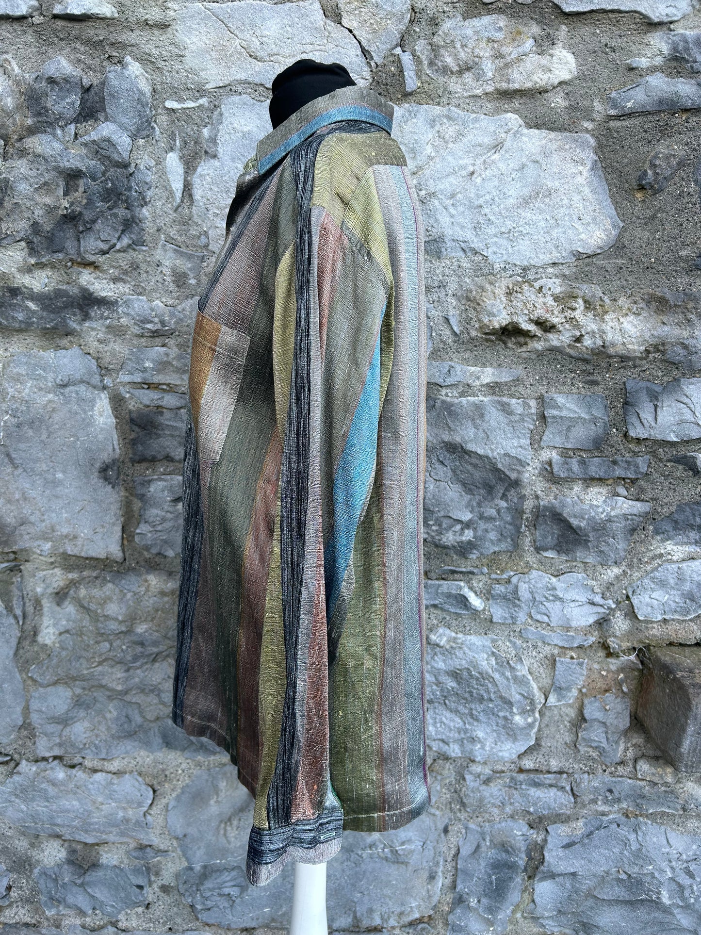 80s silver panels  shirts Medium