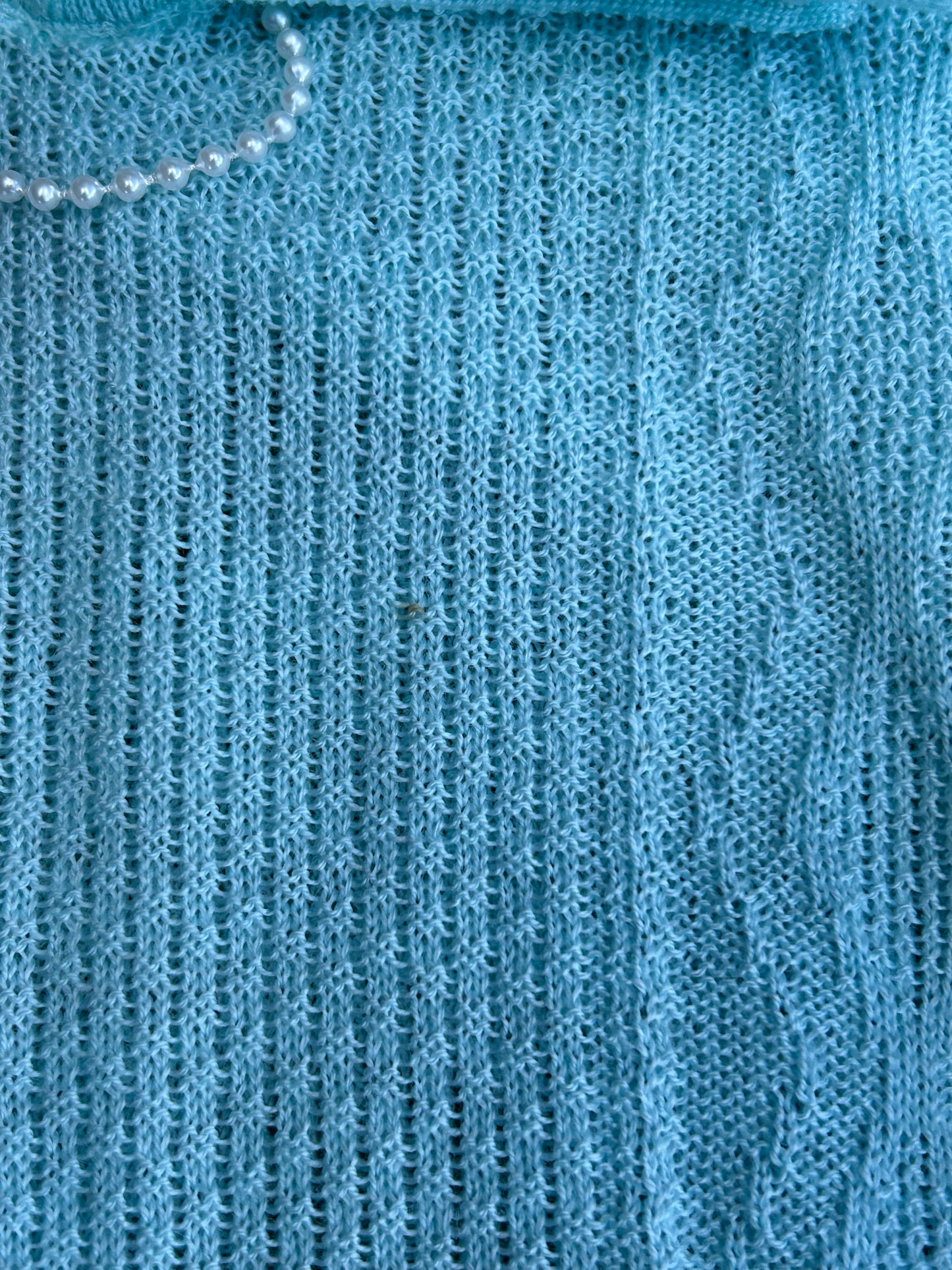 90s aquamarine knitted top uk 16-18