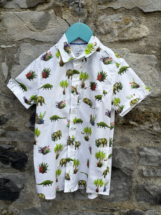 Dinosaurs white shirt  8y (128cm)