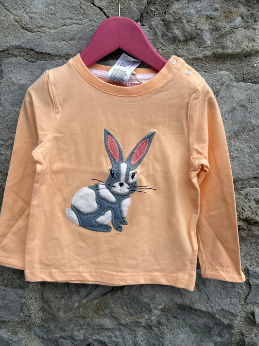 Bunny peach top  18-24m (86-92cm)