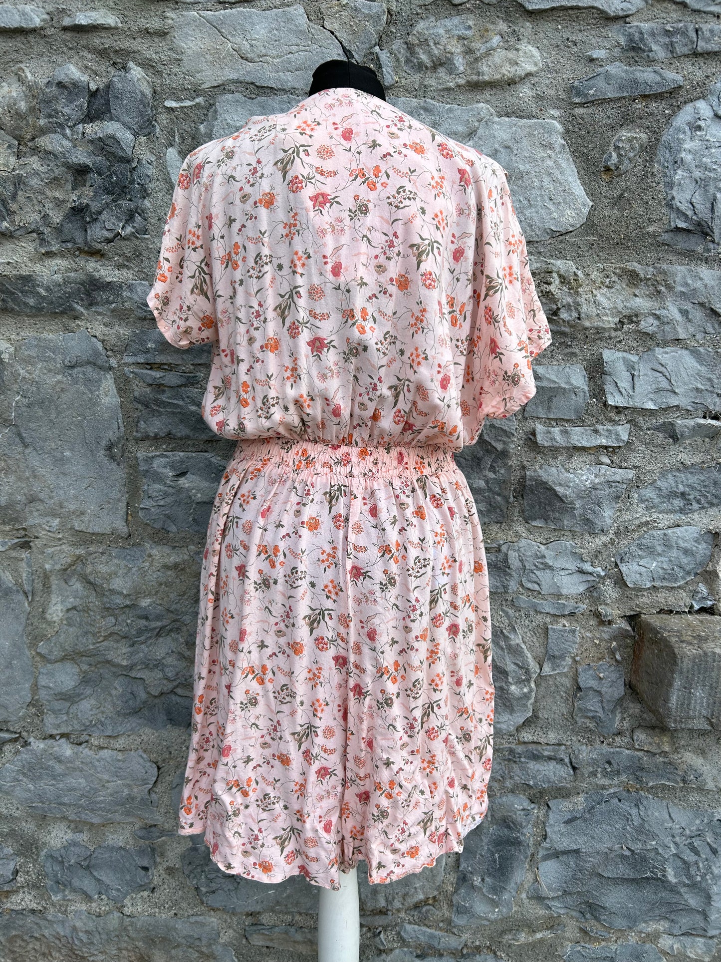 80s pink floral jumpsuit uk 10-12
