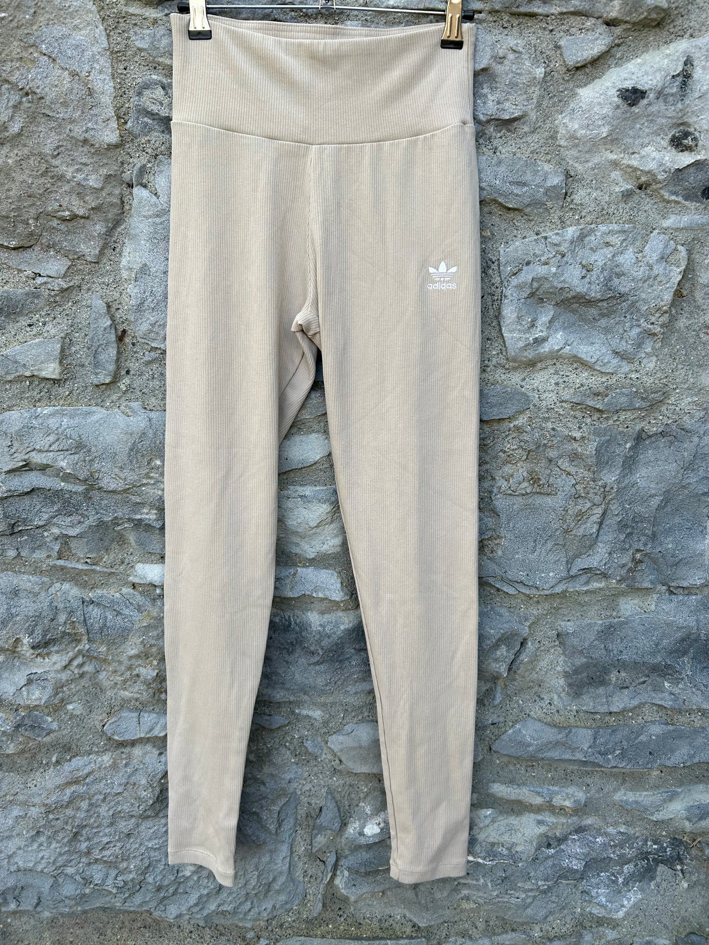 Beige ribbed leggings uk 12