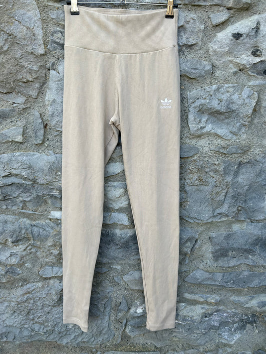 Beige ribbed leggings uk 12