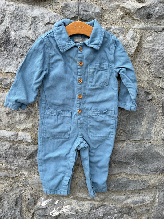 Blue boilersuit  9-12m (74-80cm)