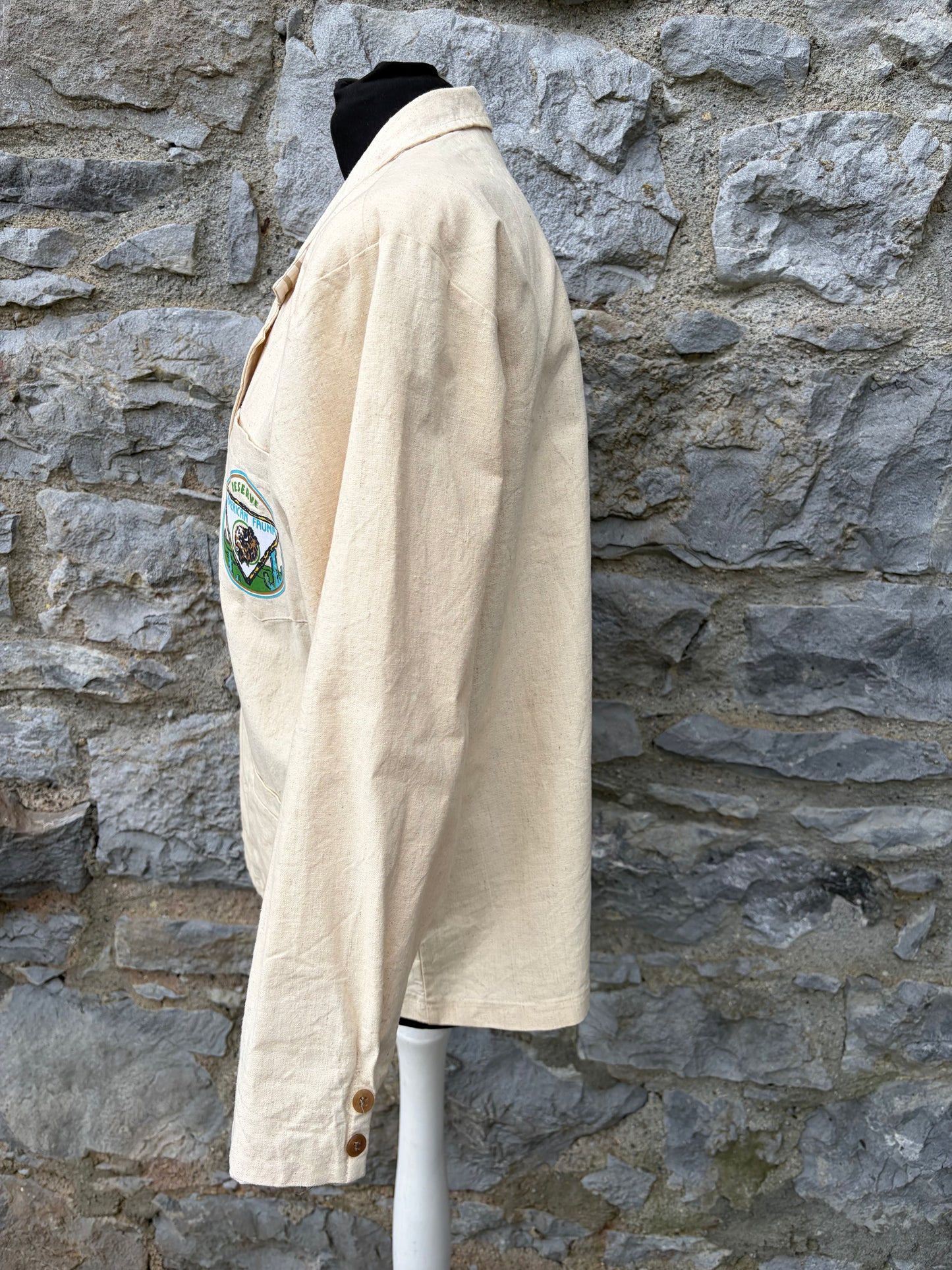 80s double-breasted beige blazer 12-13y (152-158cm)