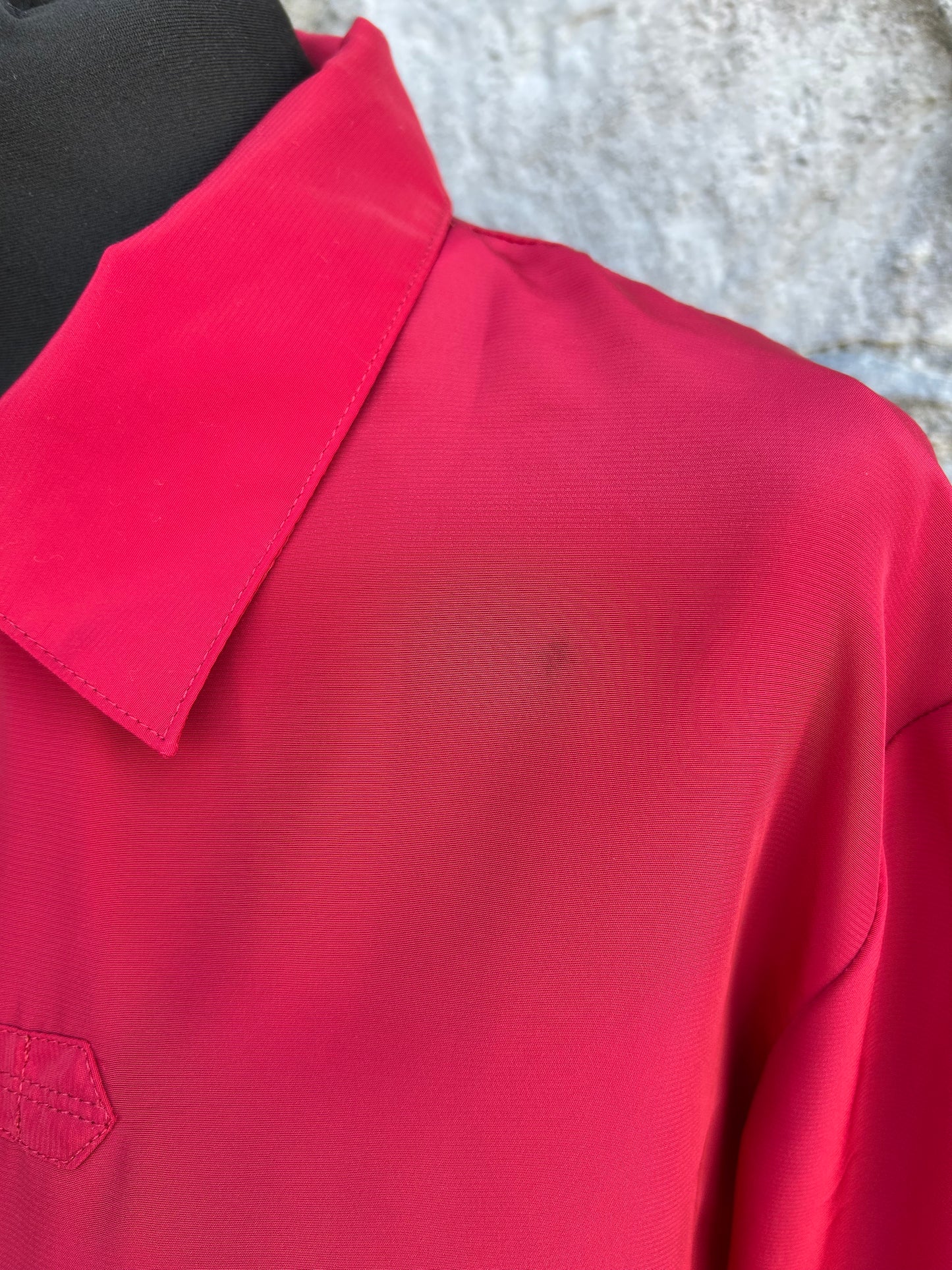 90s dark red blouse Large