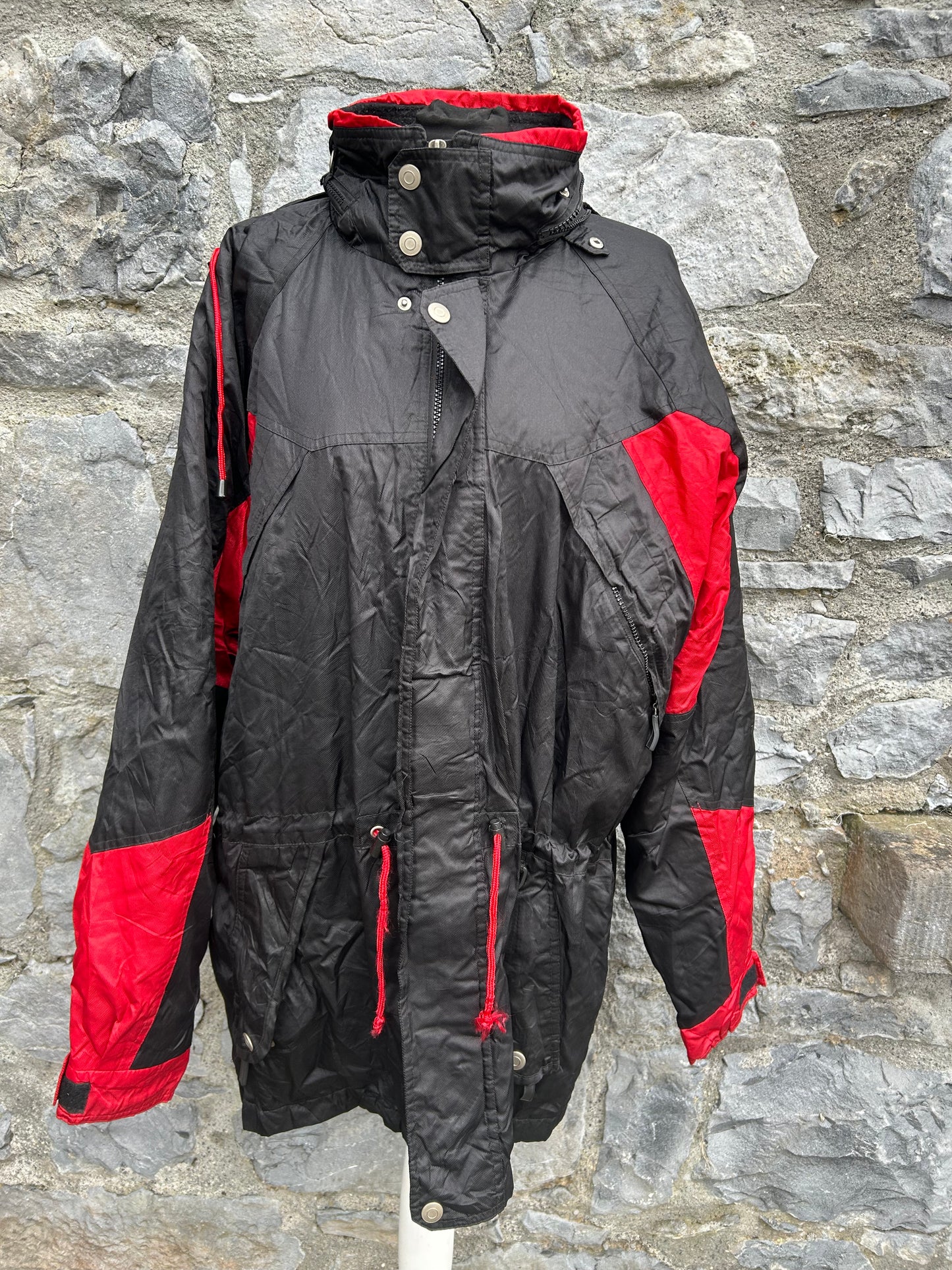 80s red&black jacket Large