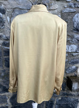 Load image into Gallery viewer, 90s gold blouse uk 16-18
