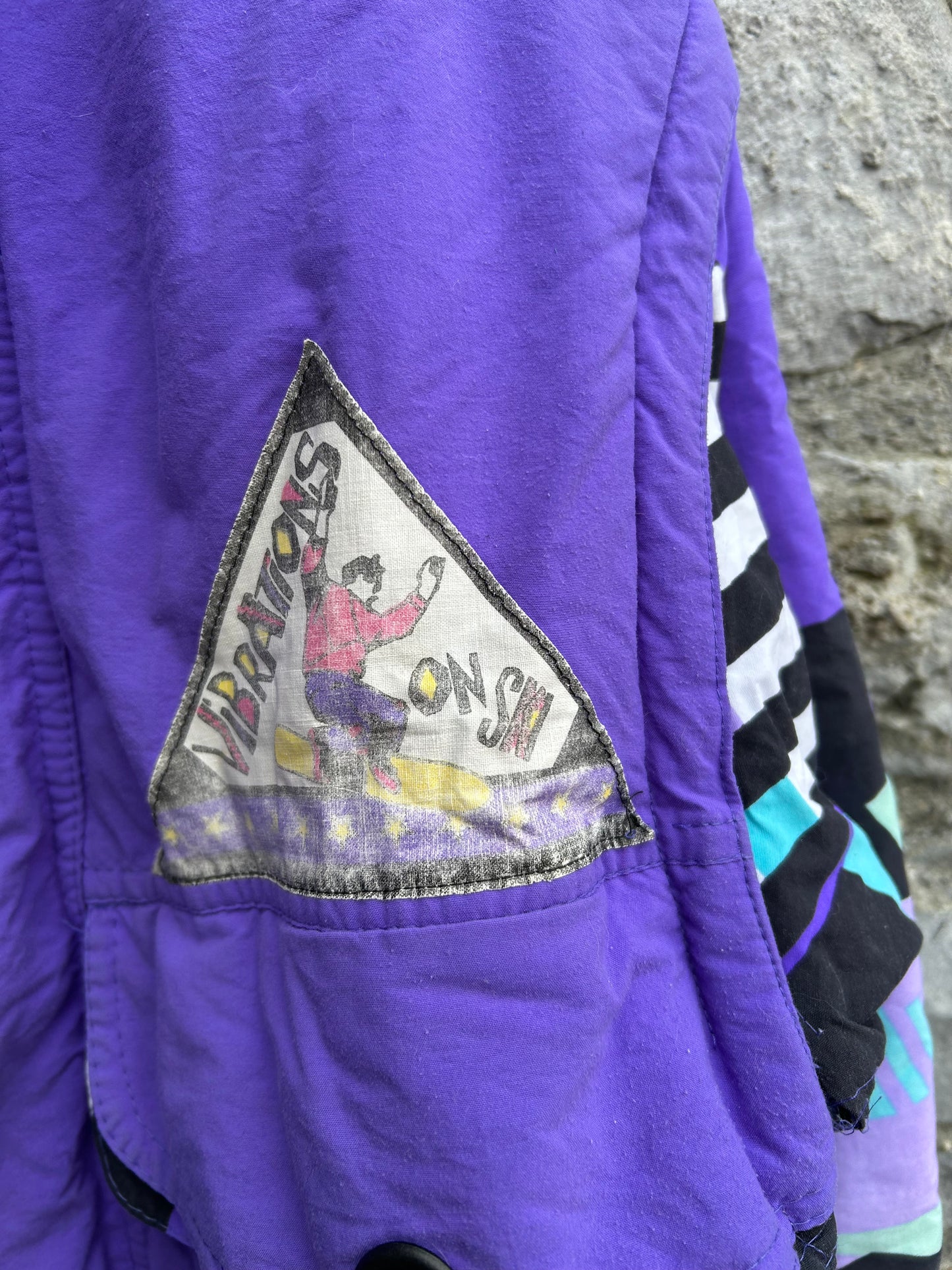 80s Purple abstract jacket  11y (146cm)