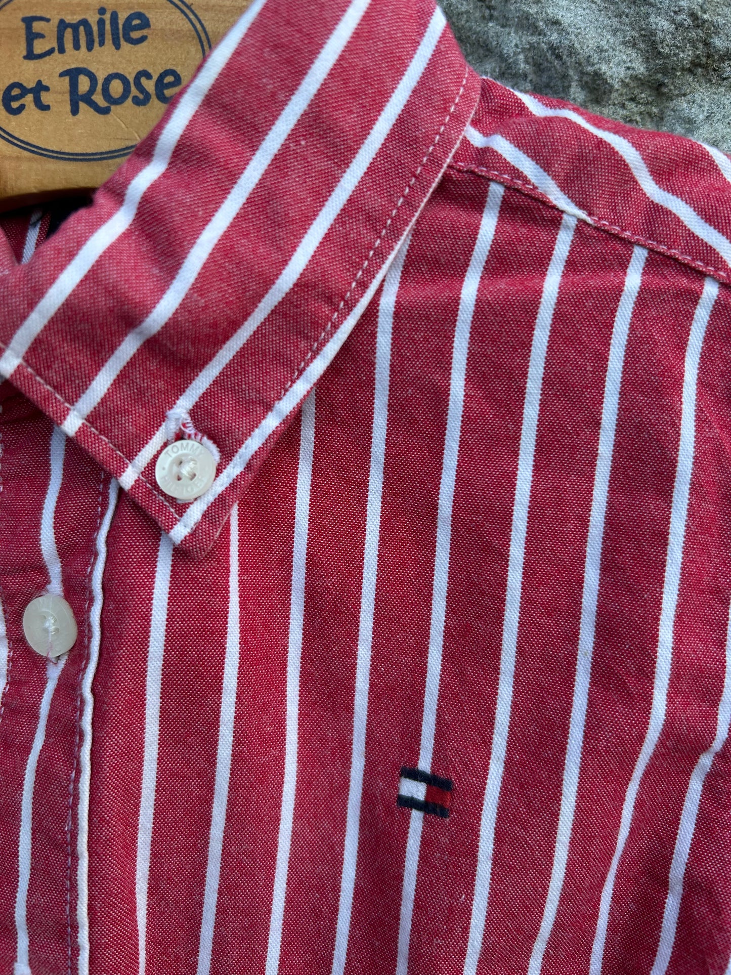 TH Red stripy shirt  2-3y (92-98cm)