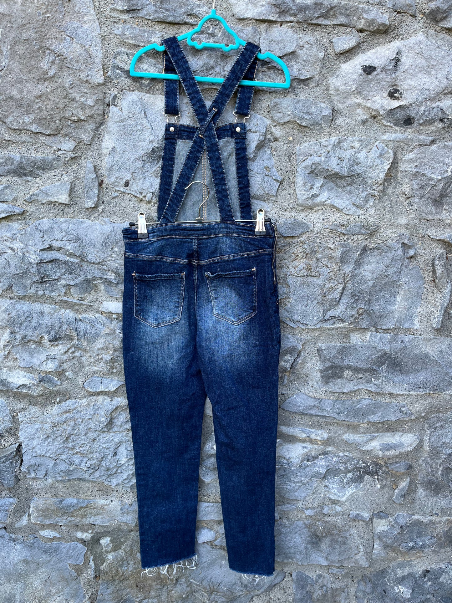 Denim cropped dungarees   11-12y (146-152cm)