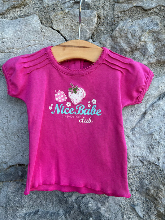 Nice babe club pink T-shirt 0-1m (50-56cm)