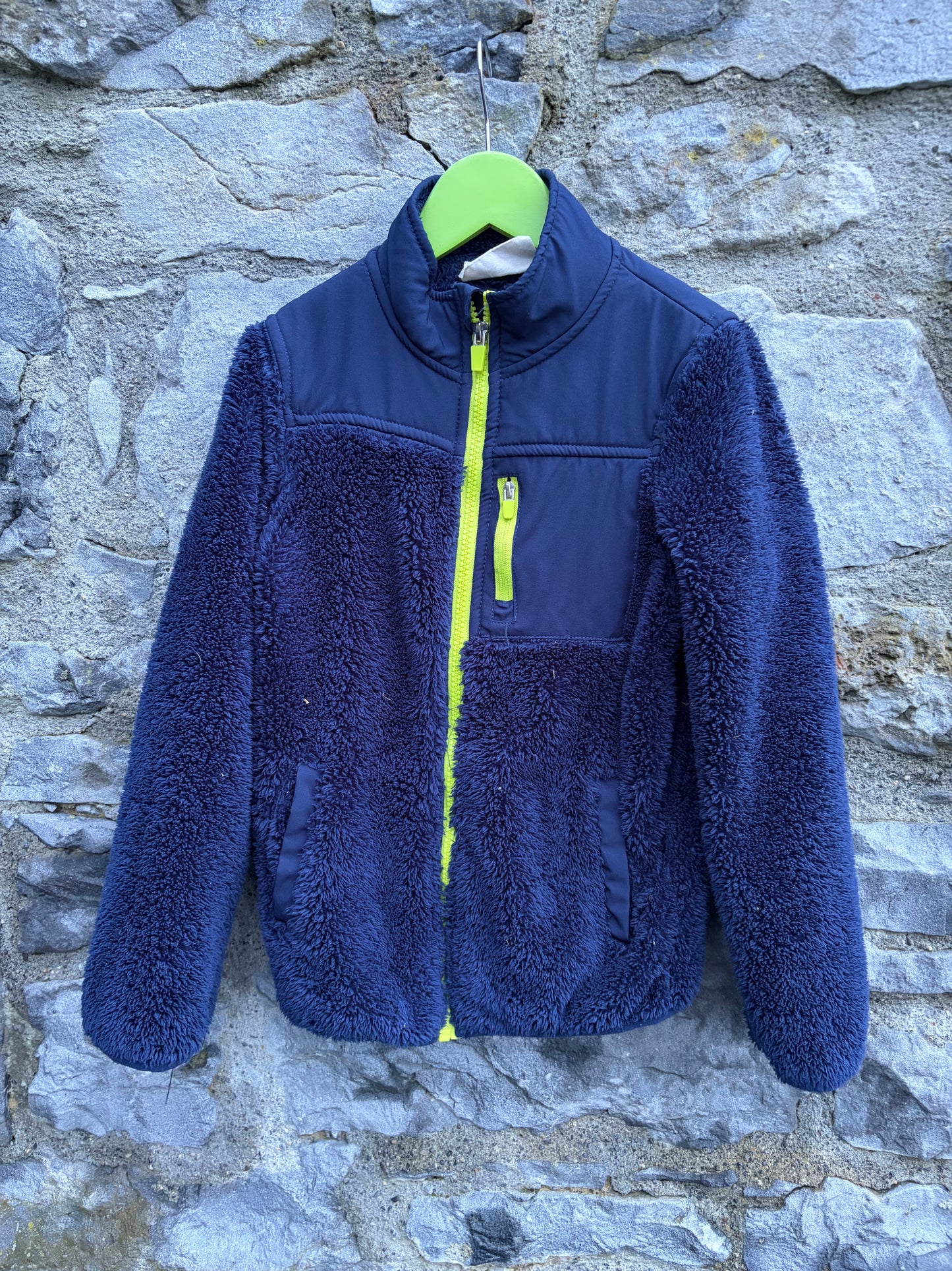 Navy zipped fleece  7y (122cm)