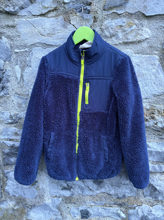 Navy zipped fleece  7y (122cm)