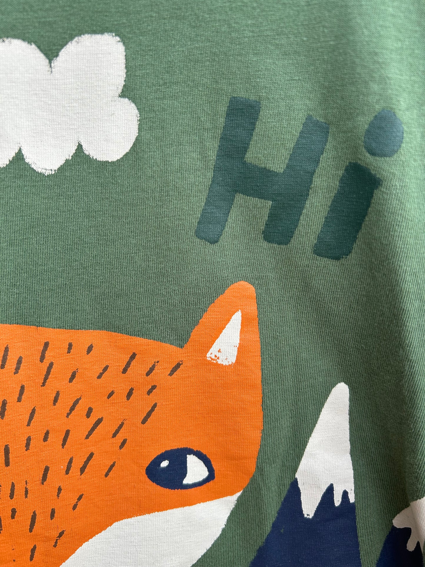 Hi Fox green top  7-8y (122-128cm)