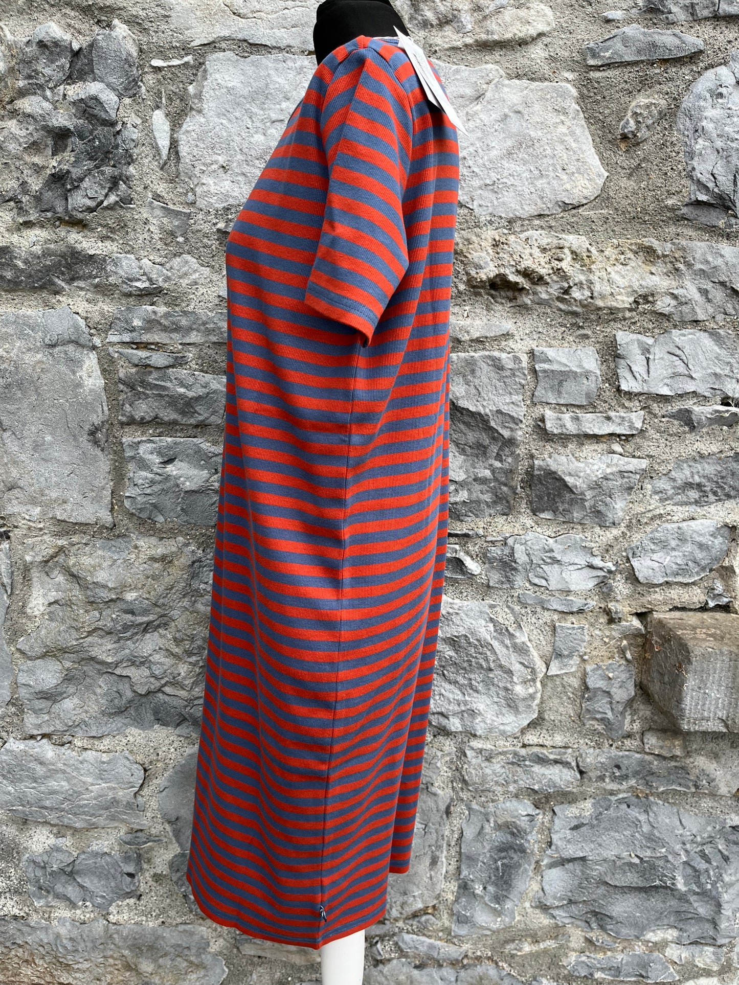 Blue&orange stripy dress uk 10-12