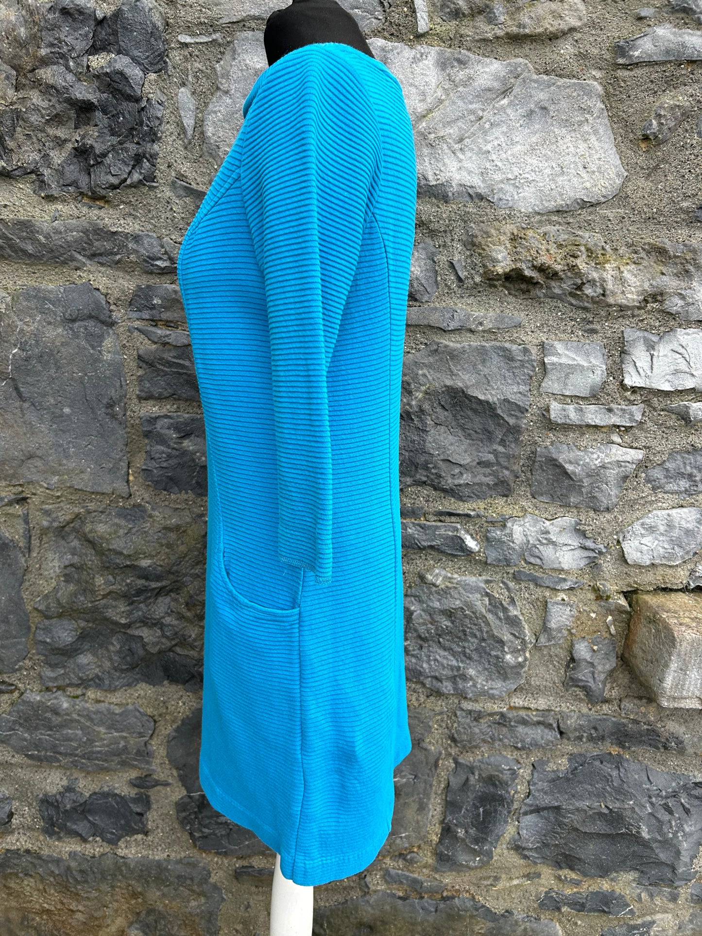 Blue ribbed dress uk 10