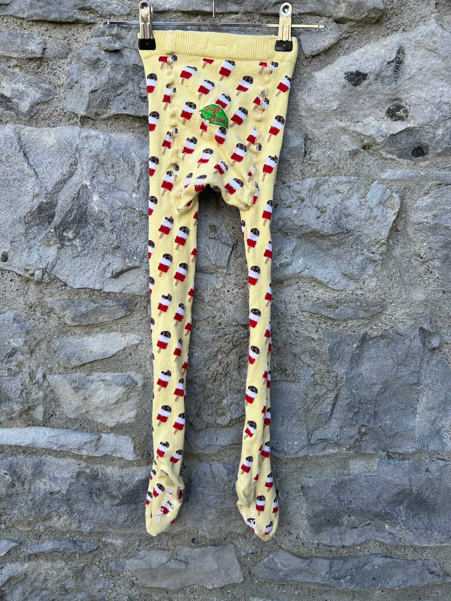 Ice cream yellow tights  4-5y (104-110cm)