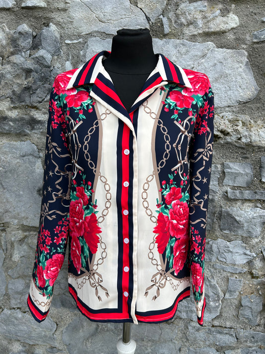 Chains&flowers navy shirt uk 8