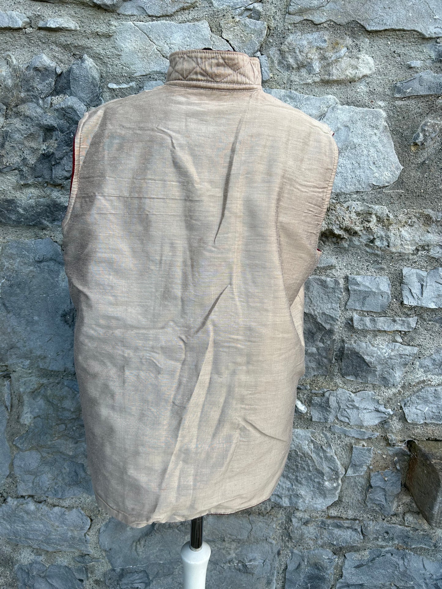 90s red Woolly waistcoat Medium