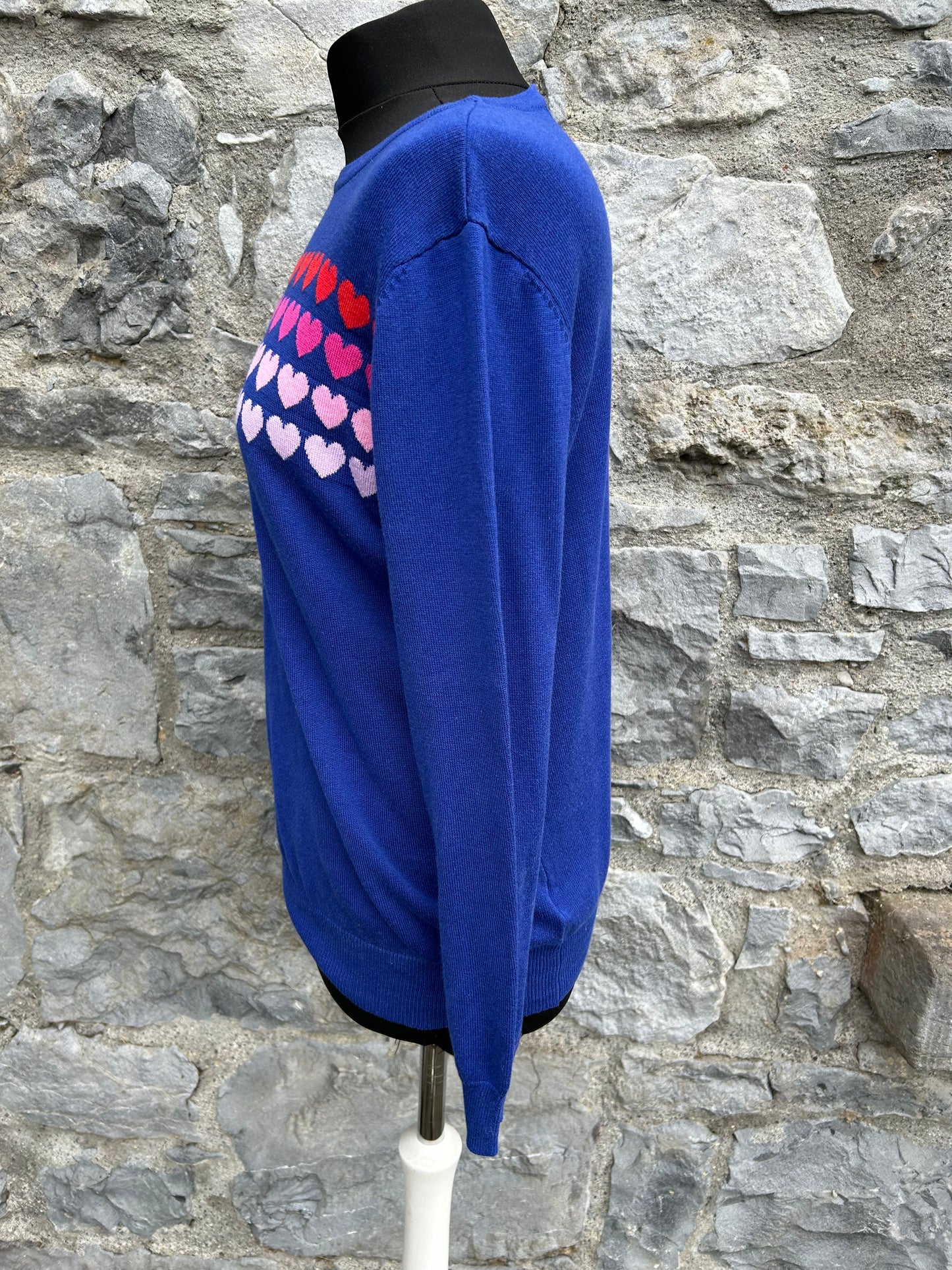 Stripes&hearts blue jumper uk 12-14