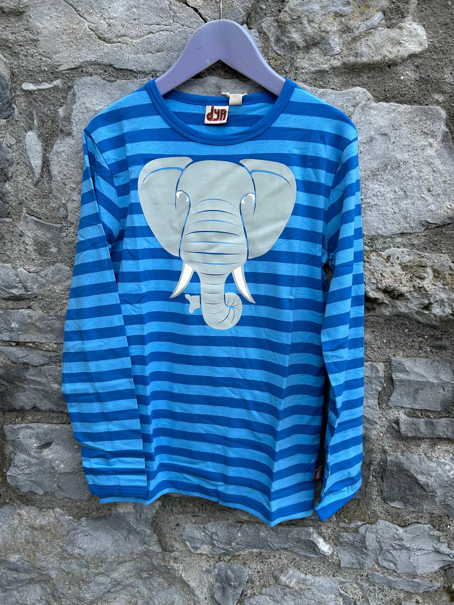 Elephant blue stripy top 10-11y (140-146cm)