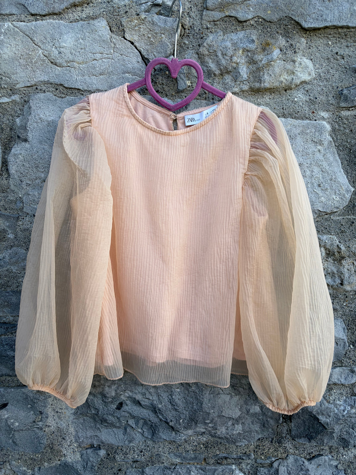Light peach blouse  7-8y (122-128cm)