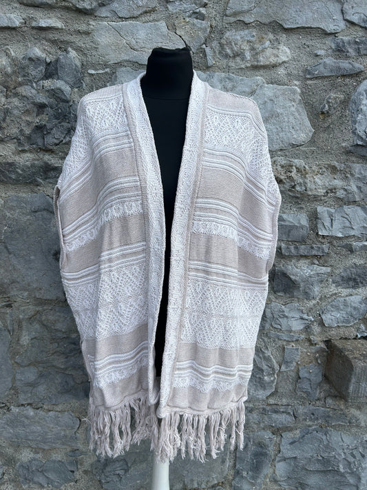 Beige tassel cardigan  uk 12-14