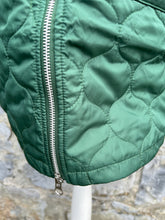 Load image into Gallery viewer, Green quilted long thermal jacket uk 8

