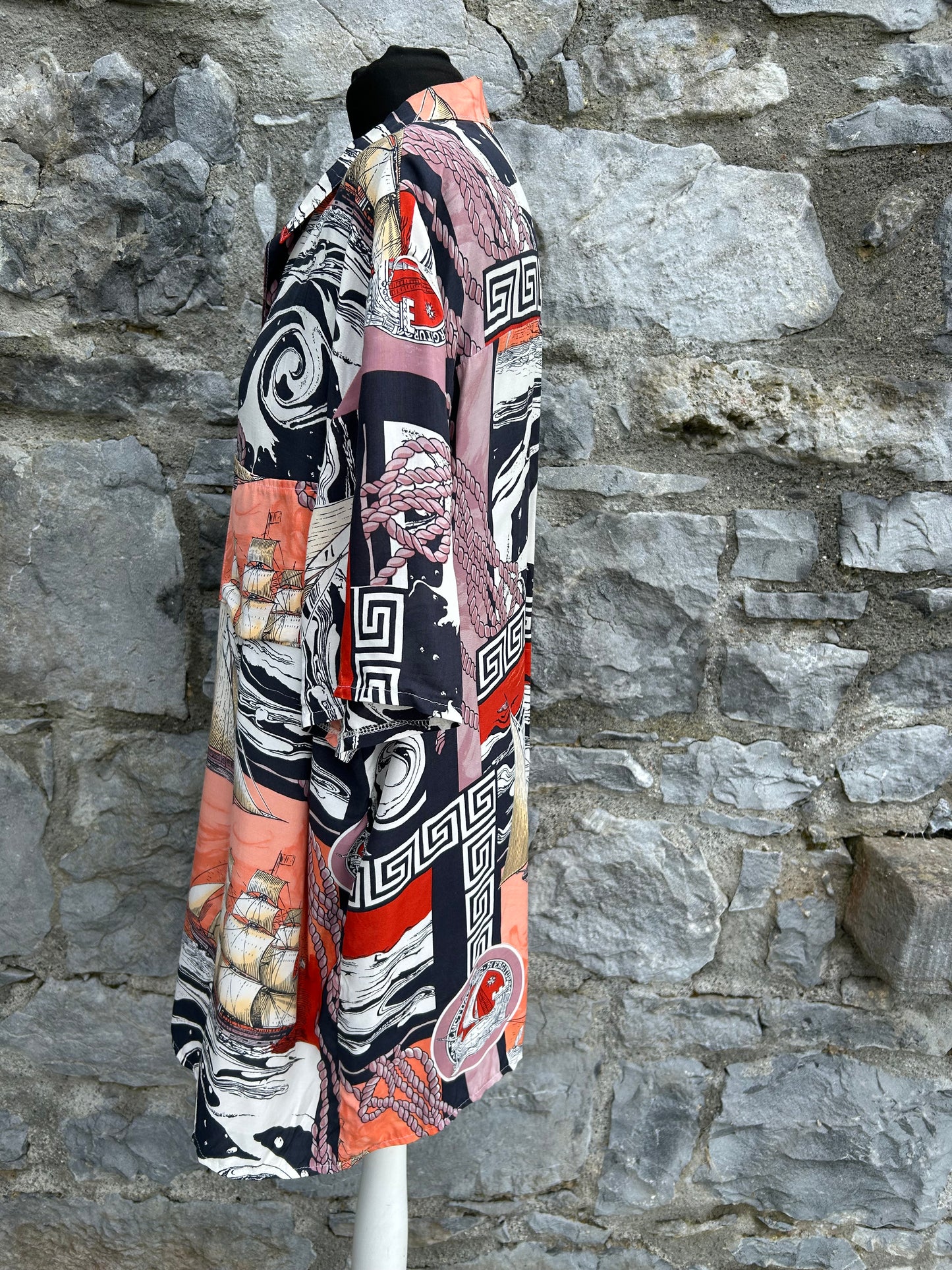 80s ships patchwork shirt  Large