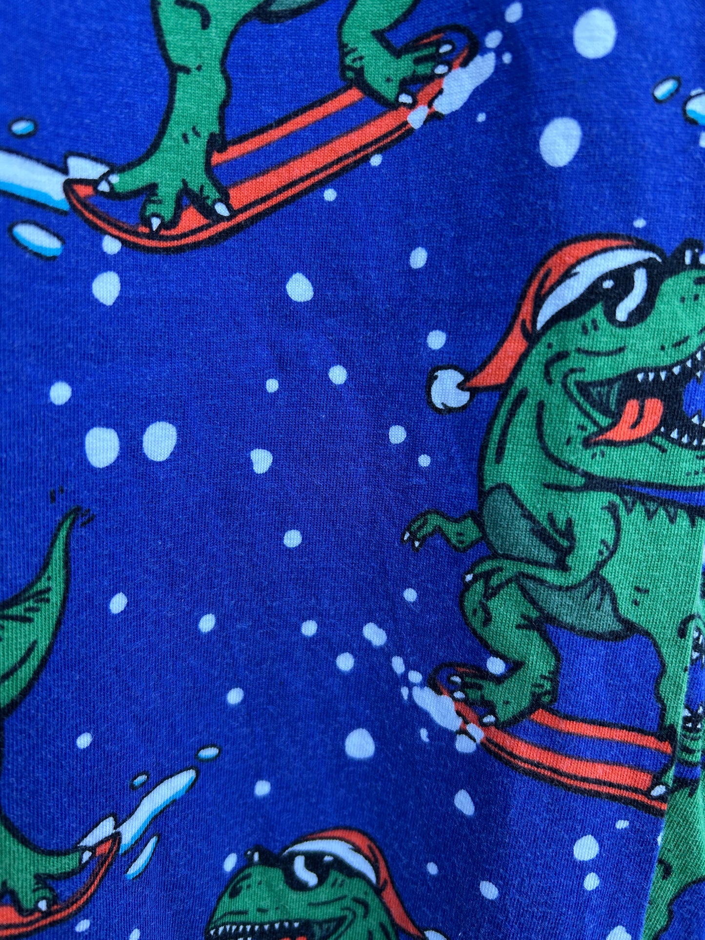 Christmas T-rex blue pjs  8-9y (128-134cm)