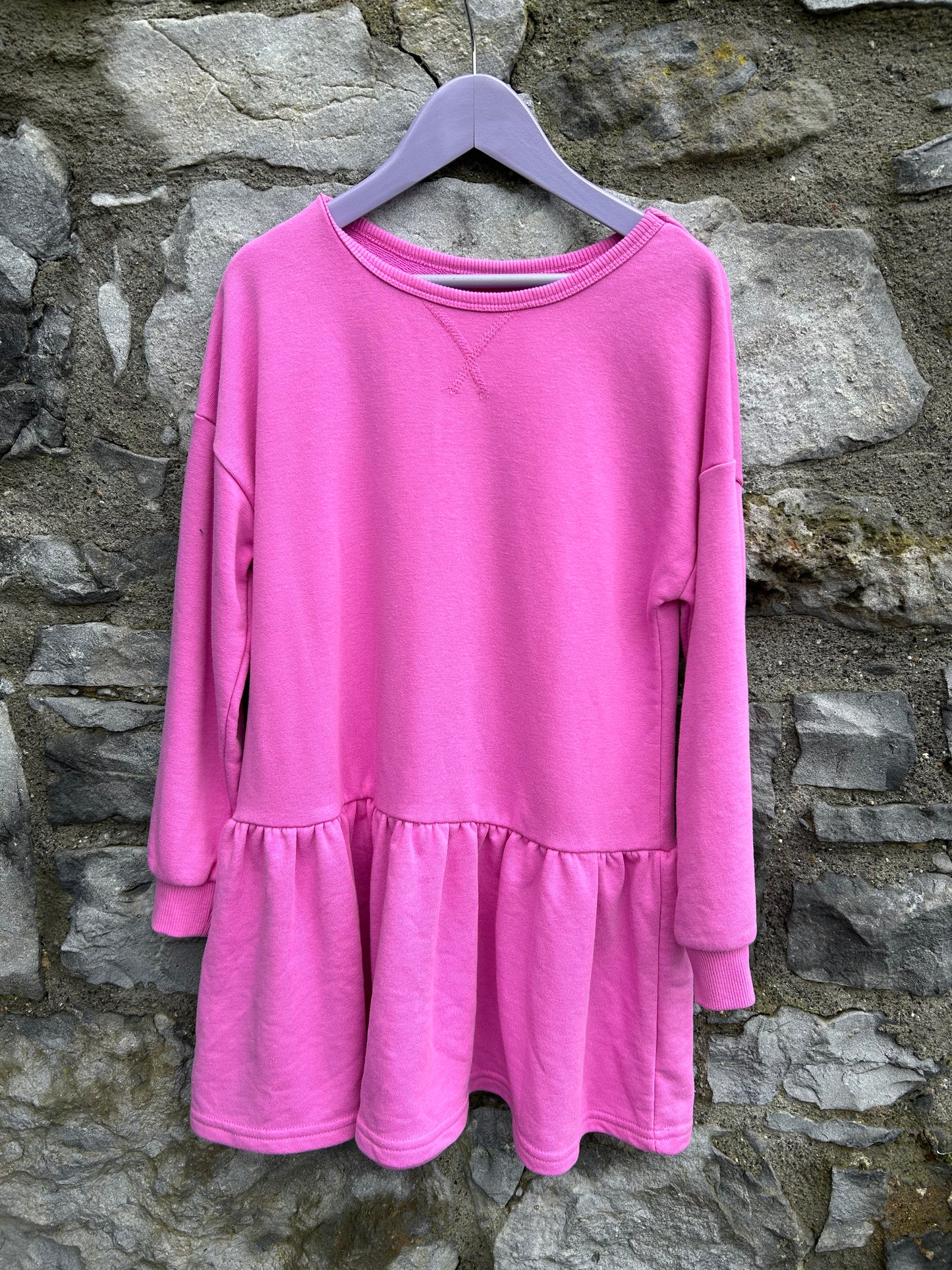 Pink sweat dress  8-9y (128-134cm)