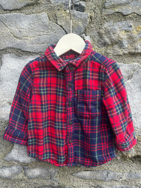 Red&navy check shirt  3-6m (62-68cm)